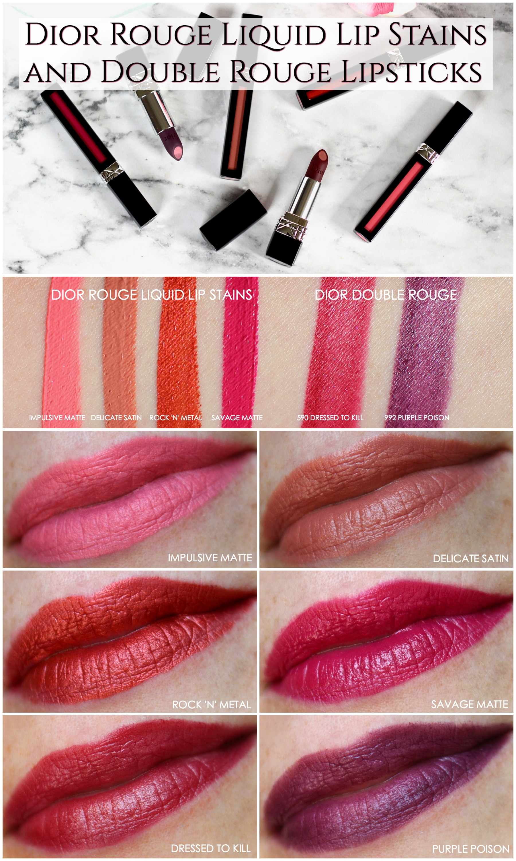 dior double rouge matte metal lipstick