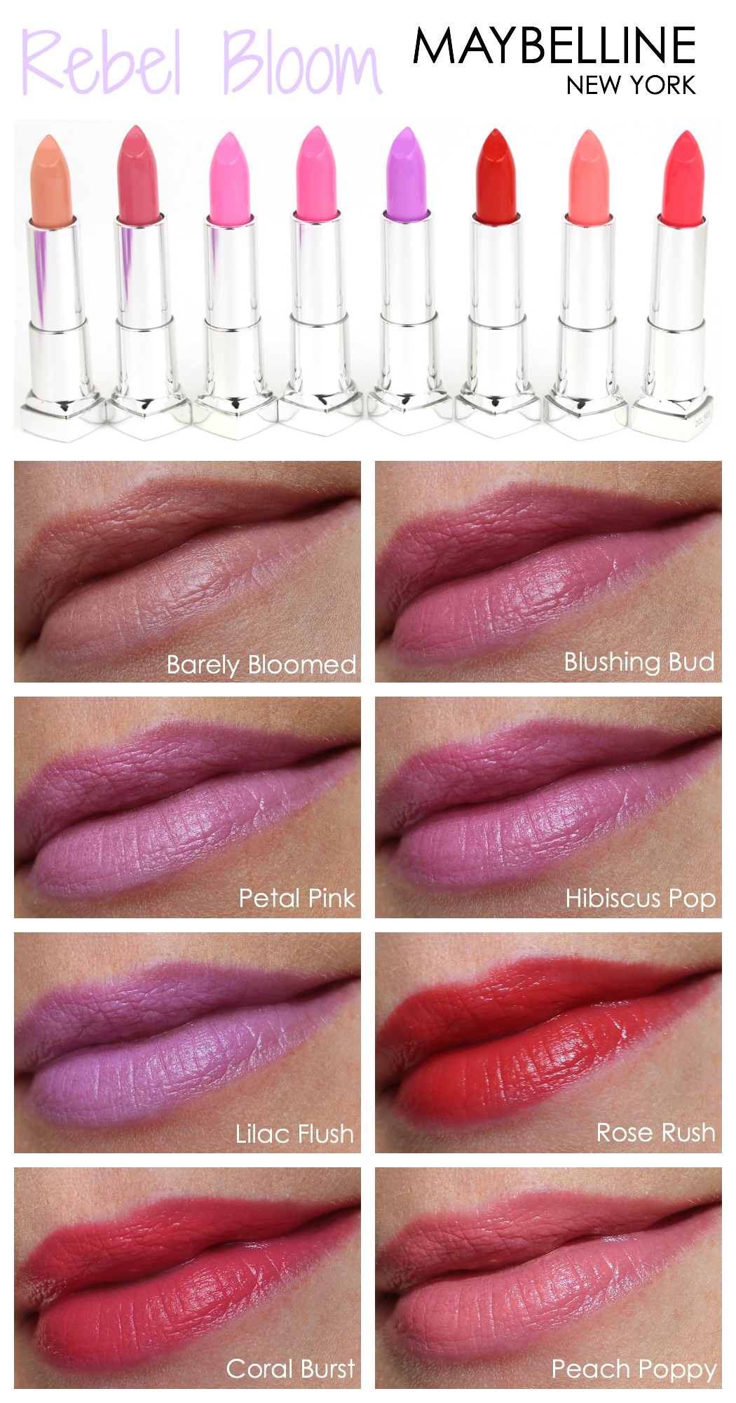 Maybelline ColorSensational Rebel Bloom Lipsticks | Review, Photos ...