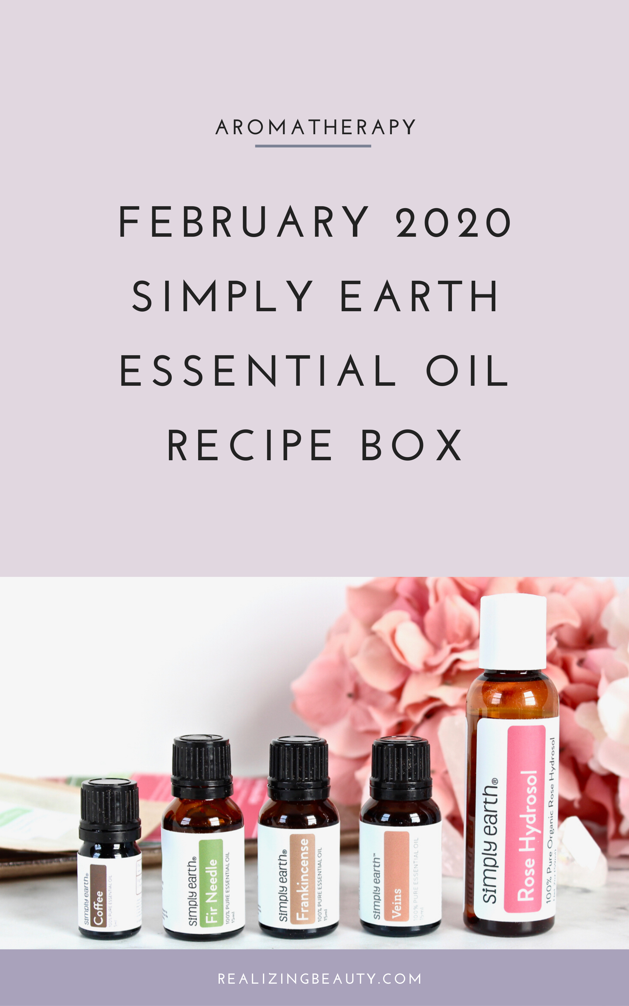 February 2020 Simply Earth Essential Oil Recipe Box