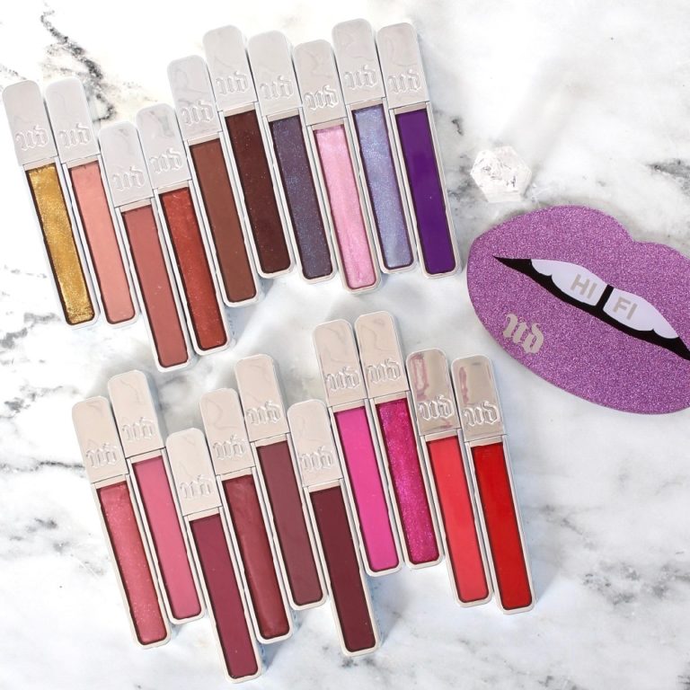 Urban Decay Hi-Fi Shine Lipgloss Review and Swatches.
